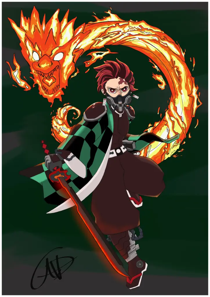 Futuristique Tanjiro Kamado (A4)