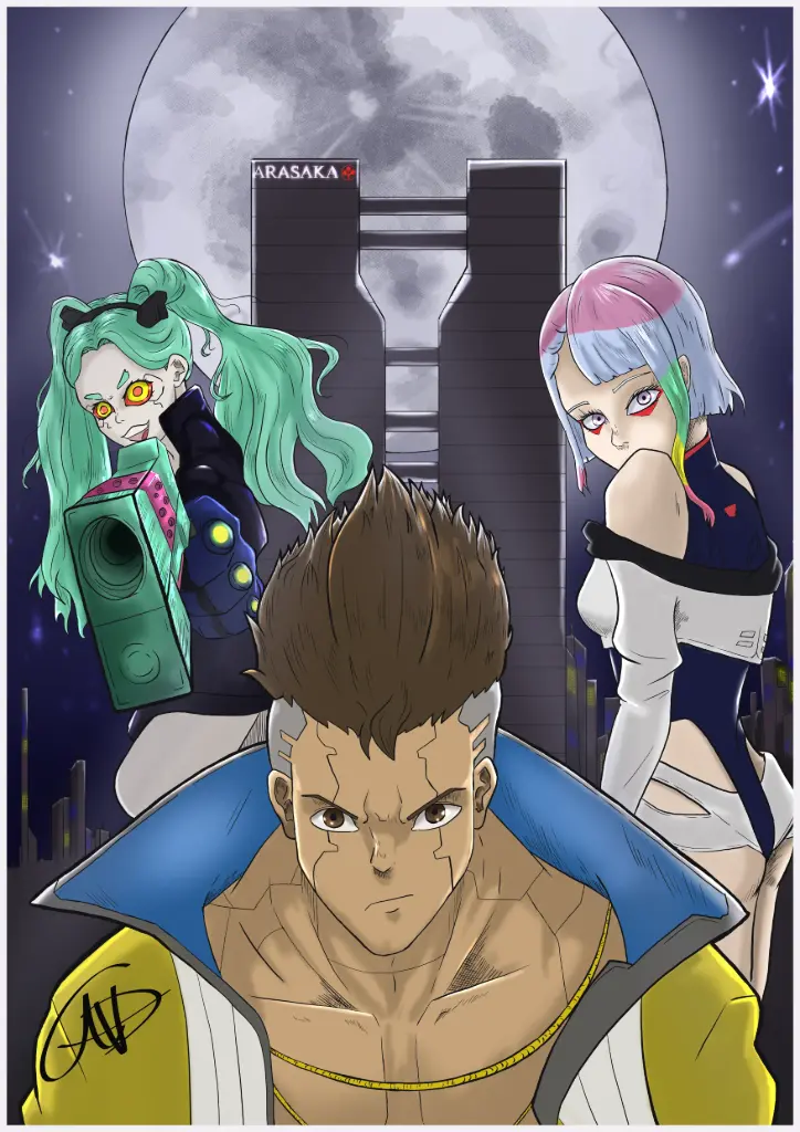 Cyberpunk Edgerunners Fanart (A4)